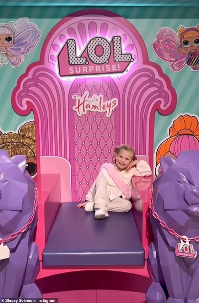 Earlier in the day, Stacey and Rose arrived in London and headed straight on a shopping spree to Hamleys