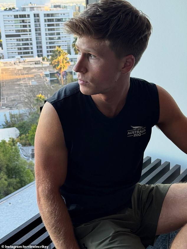 Robert Irwin (pictured) has become quite the heartthrob. And even an innocent post from his mother, Terri Irwin, sparked thirsty comments from his hordes of female fans this week