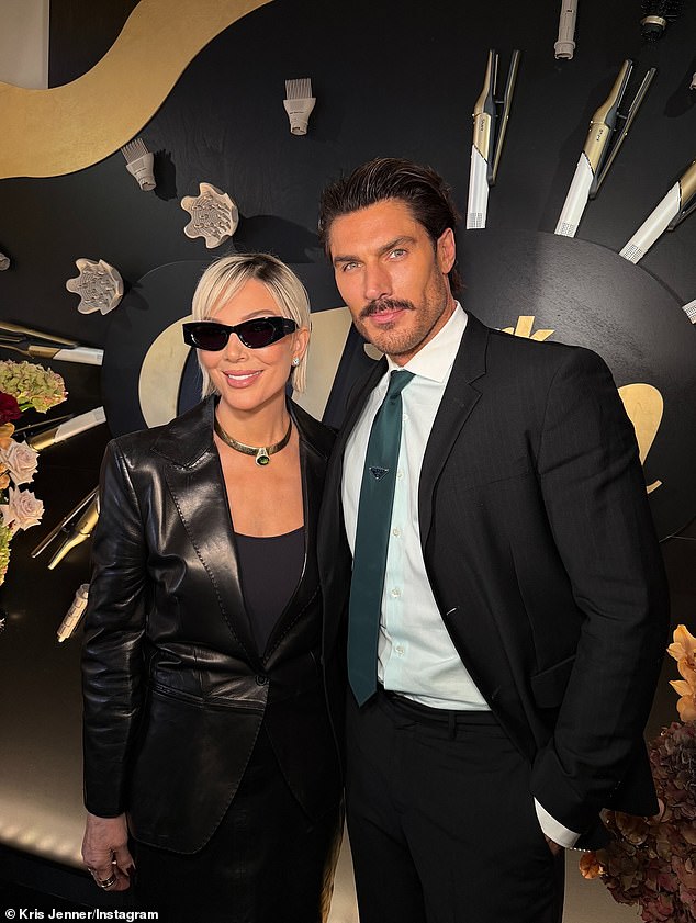 Kris made her first public appearance as a blonde at a Shark Beauty event, which she attended with Appleton on Wednesday