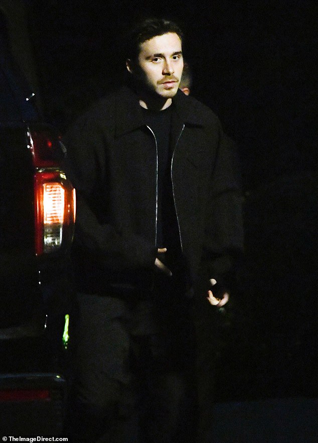 He looked into the distance as they arrived at The Mondrian Hotel in LA