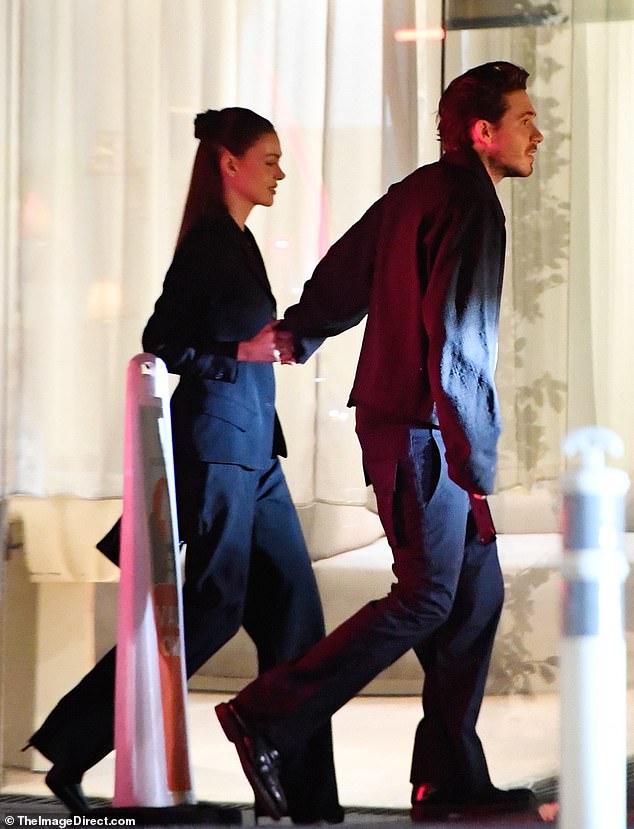Brooklyn Beckham, 26, and his wife Nicola Peltz, 30, snubbed his mum Victoria's new Netflix documentary for a date night in LA on Thursday night