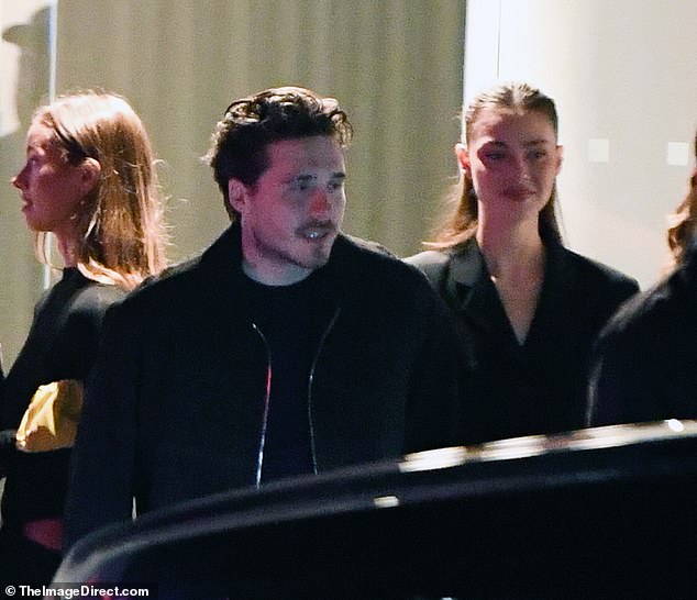 The eldest son of Victoria ad David Beckham enjoyed a spot of dinner with his wife on the same day his mum's self-titled show released, amid their ongoing family feud