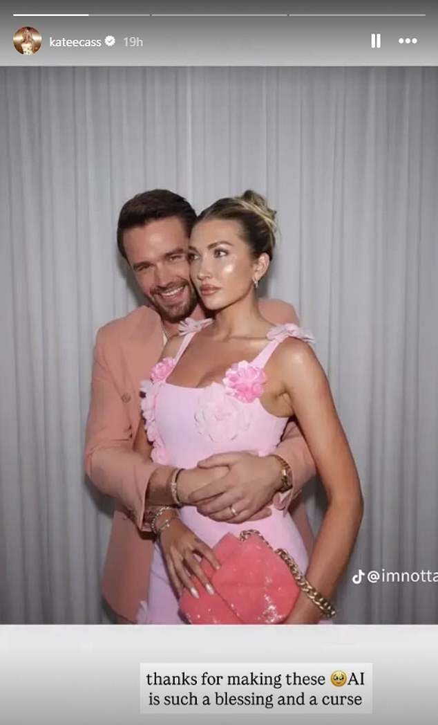 In September Liam's heartbroken girlfriend shared a set of AI-generated snaps of them created by fans