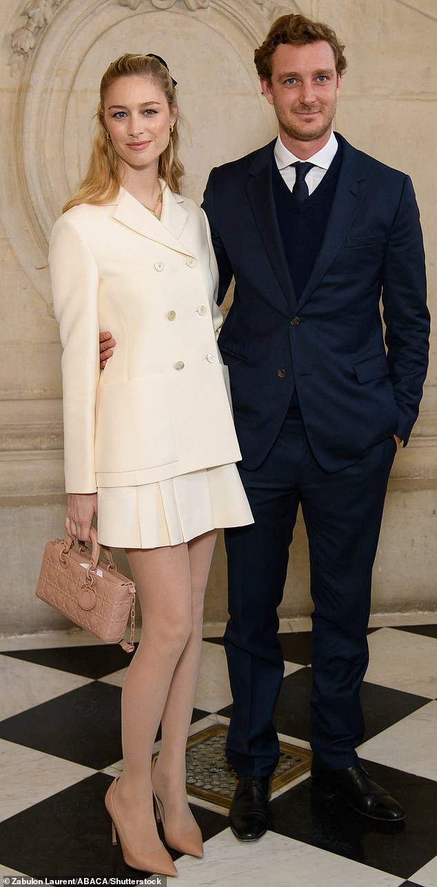 Beatrice Borromeo and Pierre Casiraghi (seen in Paris, 2022) welcomed their third child and only daughter, Bianca Carolina Marta, into the world earlier this month