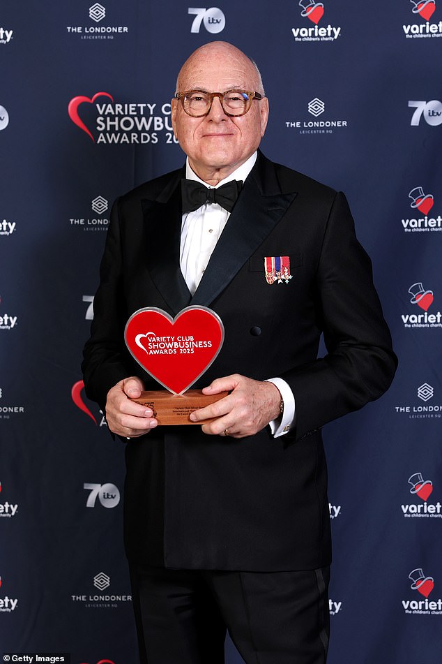 Meanwhile, Sir Lloyd Dorfman, 73, who is an entrepreneur and philanthropist, was given the Silver Heart Award for International Humanitarianism