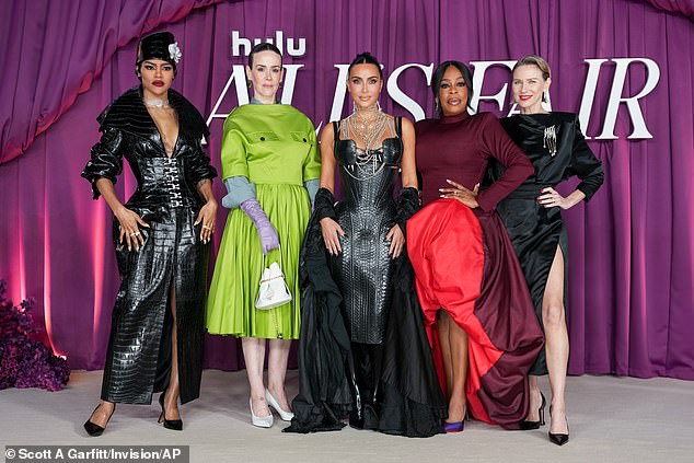 While their co-star Glenn Close was absent from the UK premiere, Kim was joined by (L-R) Teyana Taylor, from left, Sarah Paulson, Niecy Nash, and Naomi Watts
