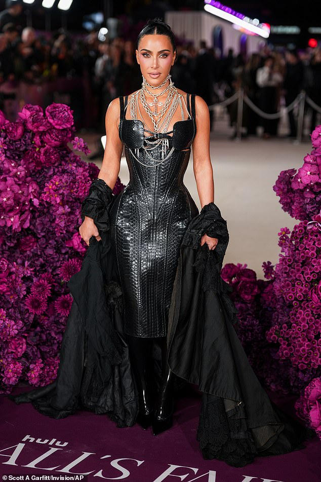 Kim, who is an executive producer on the series, was once again emulating Naomi Campbell, who first wore the piece on the runway for Dilara Findikoglu at London Fashion Week