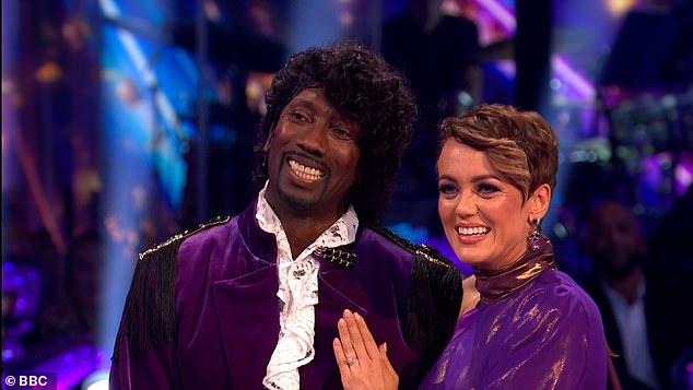 Jimmy Floyd his pro partner Lauren performed American Smooth in the ballroom to Purple Rain by Prince