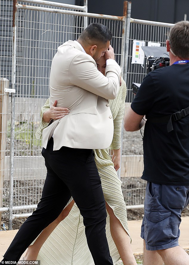 Britt and her partner Taz embraced one another and appeared to break down in tears after the auction