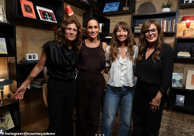 Meghan (centre-left) was invited to participate in the event by Courtney (centre-right), with the pair having first crossed paths at Northwestern University in Chicago, Illinois back in 2001