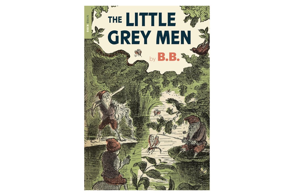 Illustration of three gnomes in a forest with "The Little Grey Men by B.B." in large letters.