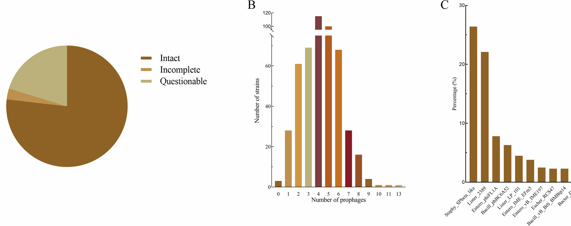 Prophage landscape in Enterococcus faecium: diversity, resistance genes, virulence factors, and endolysin profiling | BMC Genomics