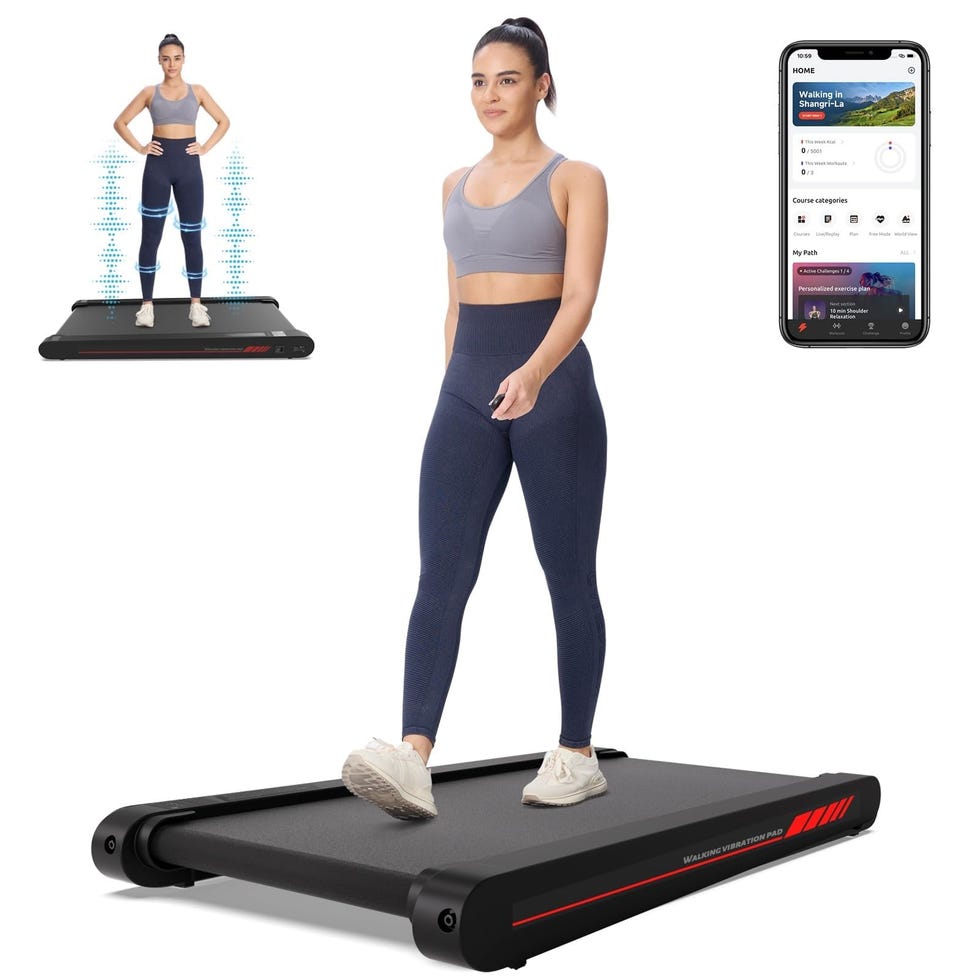 Walking Vibration Pad with APP, 3 in 1 Under Desk Treadmill