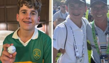 Meet the Irish teenager who got his hands on the ball from Shane Lowry’s iconic Ryder Cup putt