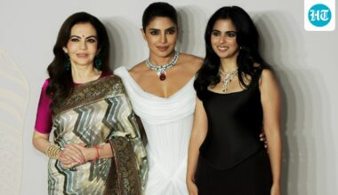 Nita Ambani's silk saree steals the spotlight in a sea of gowns; Isha wears her mom's 25-year-old diamond ring. Watch