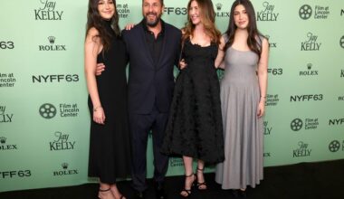 Cindy Ord/Getty&nbsp; Sunny Sandler, Adam Sandler, Jackie Sandler and Sadie Sandler