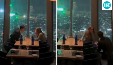 Man proposes to girlfriend with helicopter flying outside window at LA restaurant in ‘Hollywood-worthy’ scene | Watch