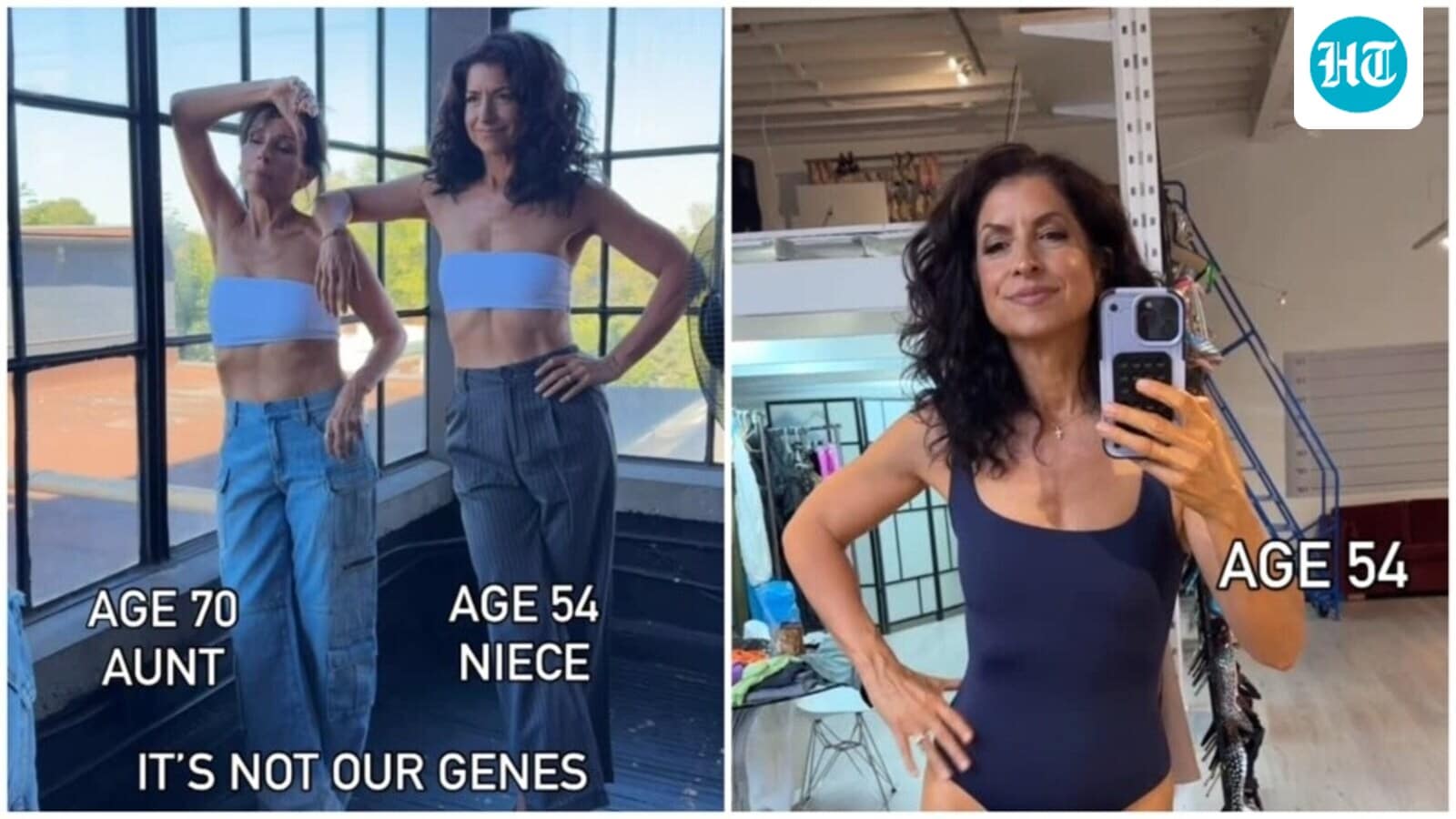 54 year old woman shocks internet as she poses with fit aunt aged 70; shares their top 4 secrets to looking so young
