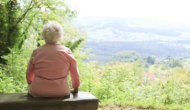 Retirement - lonely person stock photo