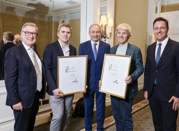 Patrick Collison and U2’s The Edge and Adam Clayton address investment conference