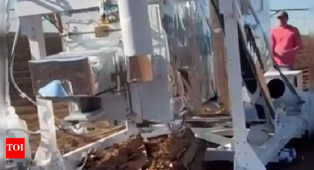 Huge NASA research equipment falls from sky onto Texas farm; local woman stunned | Watch |