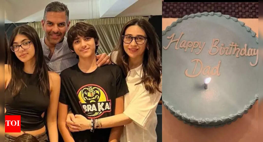 Karisma Kapoor's children celebrate Sunjay Kapur's birth anniversary amidst legal battle for his Rs 30,000 crore estate, Kareena Kapoor says, 'Dad protecting you' | Hindi Movie News