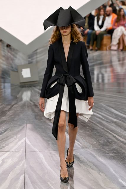 JW Anderson’s peplum blazer and pleated skirt for Christian Dior at Paris Fashion Week earlier this month. Photo: Giovanni Giannoni/WWD via Getty Images