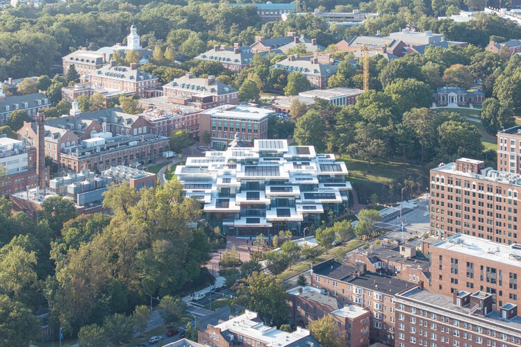 Bloomberg Student Center / BIG + Rockwell Group + Michael Van Valkenburgh Associates - Exterior Photography, Aerial View Photography