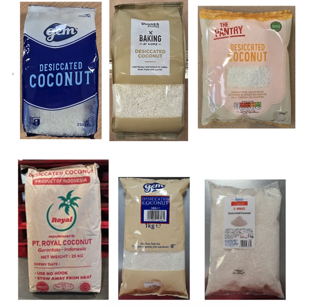 The desiccated coconut brands that have been recalled by FSAI