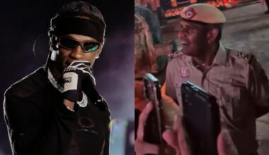 Policeman looks ‘flabbergasted’ as Travis Scott performs on stage in Delhi; internet says ‘same unc, same’