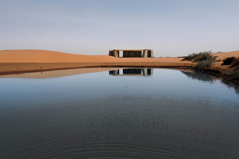 3D printed concrete habitat shelters reforestation volunteers in mongolia's desert