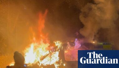 Dublin police condemn ‘thuggery’ after protest outside hotel housing asylum seekers turns violent | Ireland