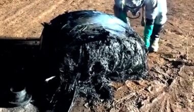 Watch suspected space junk be found on remote road in Australia