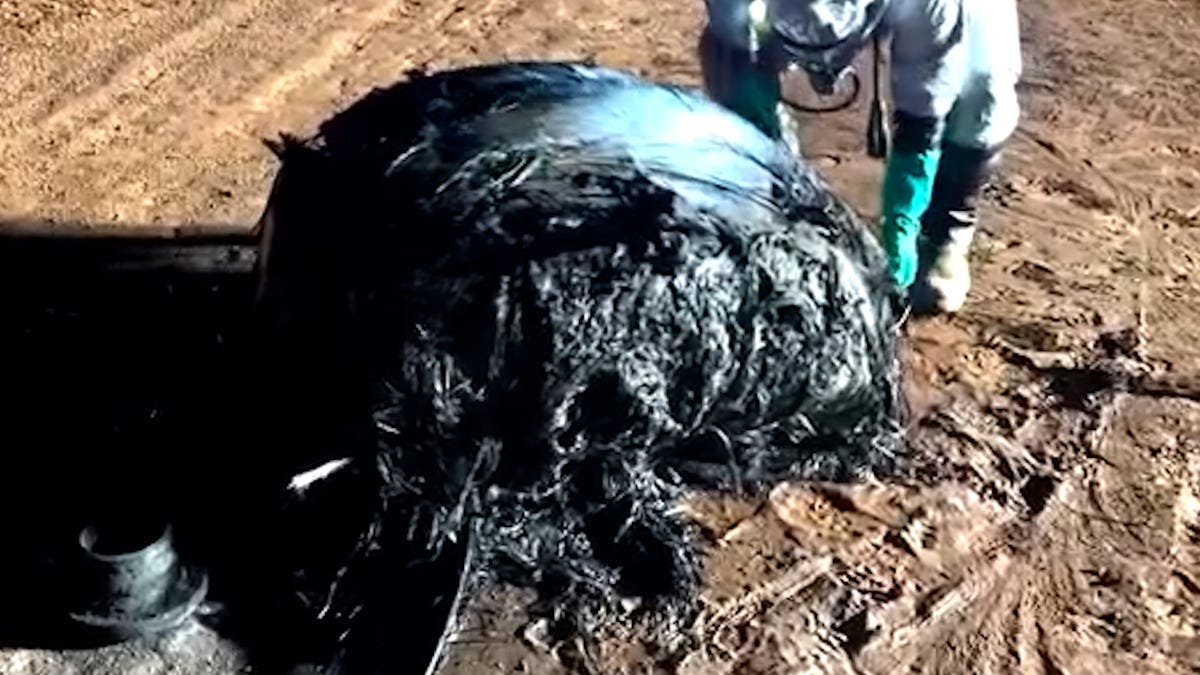 Watch suspected space junk be found on remote road in Australia