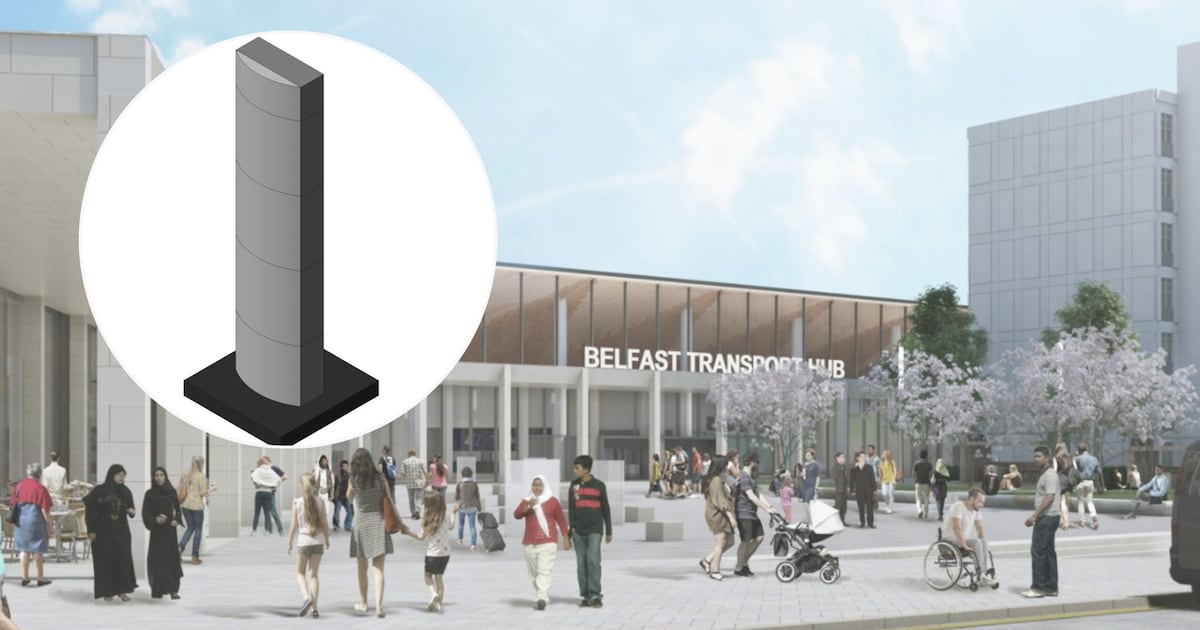 Nine metre sculpture made from Boyne Bridge steel set to be erected outside Belfast’s new Grand Central Station – The Irish News