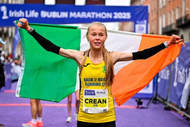 Limerick teenager Ava Crean produces masterclass to win national title in Dublin Marathon