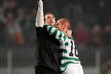 thumbnail: Martin O'Neill hugs Neil Lennon after a Champions League game with Barcelona in 2004, during his first spell in charge of Celtic