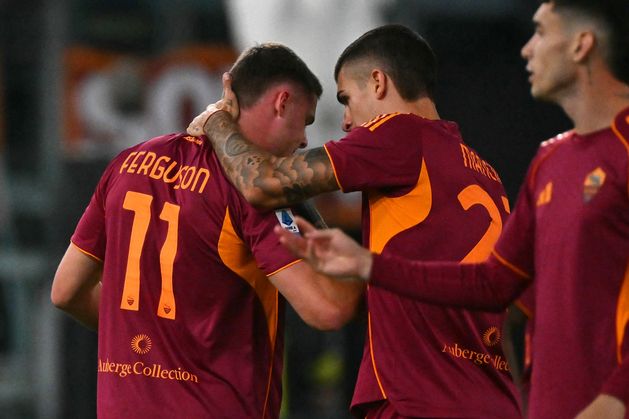 Ireland striker Evan Ferguson forced off with injury after just seven minutes of Roma’s league win over Parma