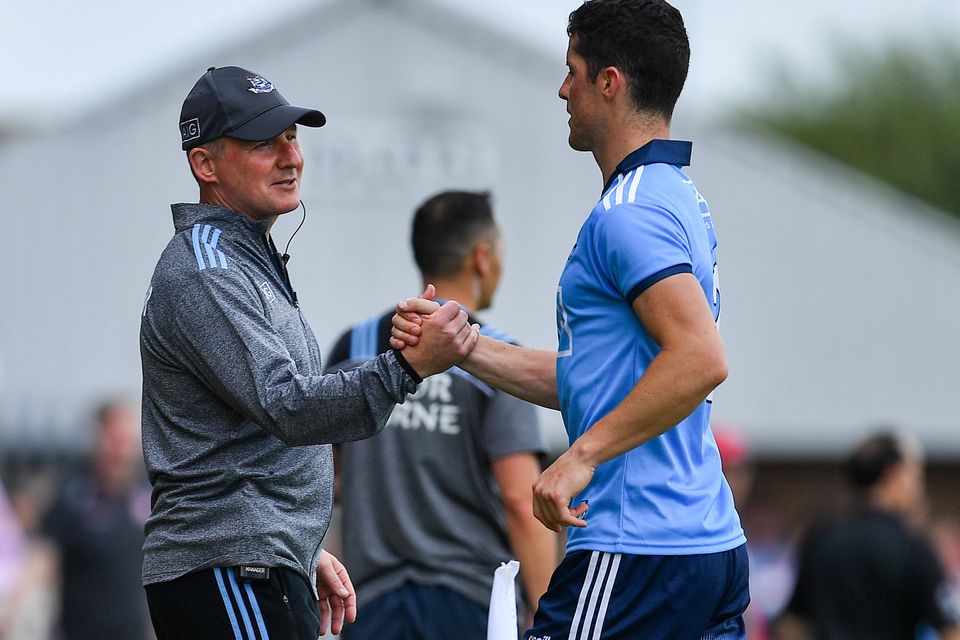 Rory O'Carroll with Jim Gavin during their time with the Dublin footballers. Photo: Brendan Moran/Sportsfile