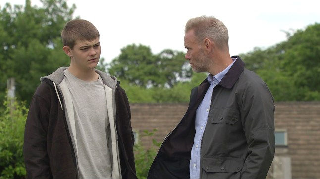 Ray speaks to Dylan in the Emmerdale village
