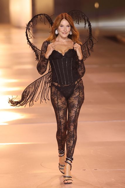 Carla Bruni walks the runway during last year's Victoria's Secret Fashion Show in New York. Photo: Reuters