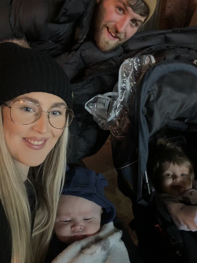 Darla-May Higgs (left) with her mother Dulcie-May, father Ryan and brother Hugo