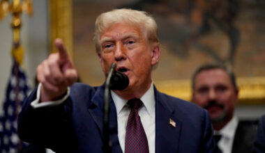 U.S. President Donald Trump delivers remarks at the White House in Washington, D.C.
