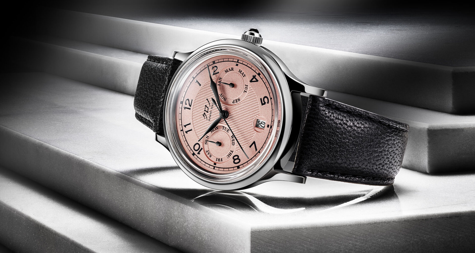 The Kurono Grand Jubilee Calendar Salmon Dial