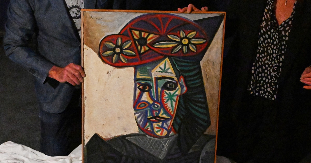 Picasso portrait of muse Dora Maar in vivid hat, long hidden from view, sells for 32 million euros