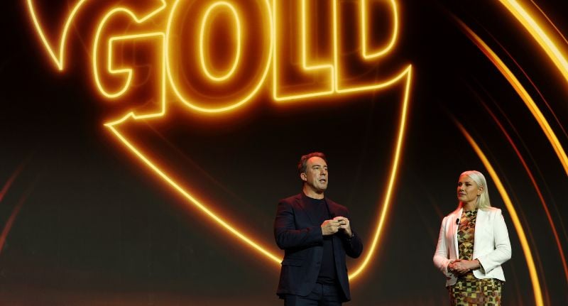 Christian O'Connell alongside ARN's Head of News and Information Fiona Ellis-Jones