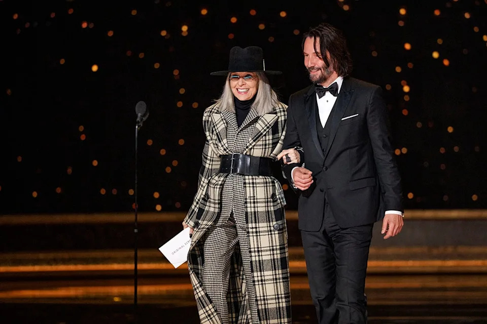 Diane Keaton and Keanu Reeves at the 2020 Academy Awards