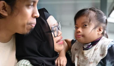 Rania Safiyya Ridzwan, five, has a rare genetic disorder called Kaufman oculocerebrofacial syndrome.