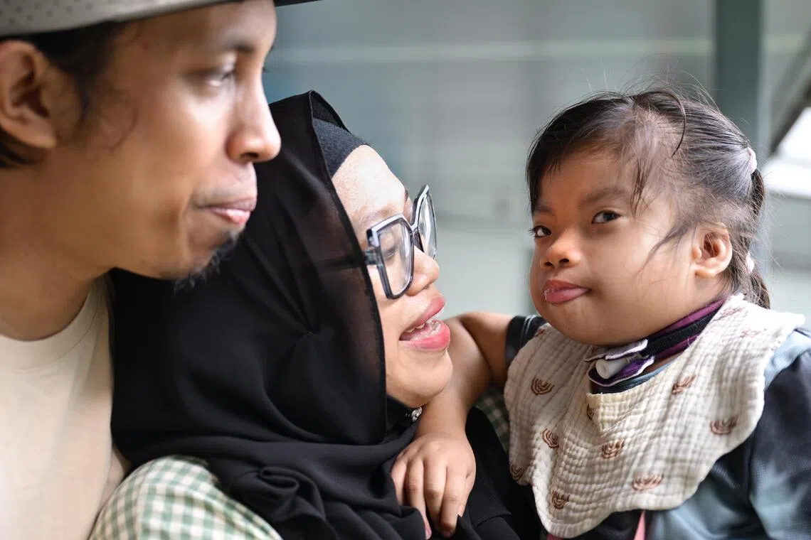 Rania Safiyya Ridzwan, five, has a rare genetic disorder called Kaufman oculocerebrofacial syndrome.