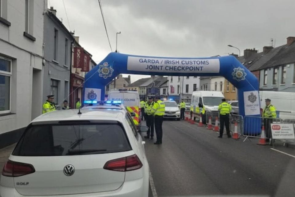 Image circulating on social media of a Garda/Customs checkpoint.